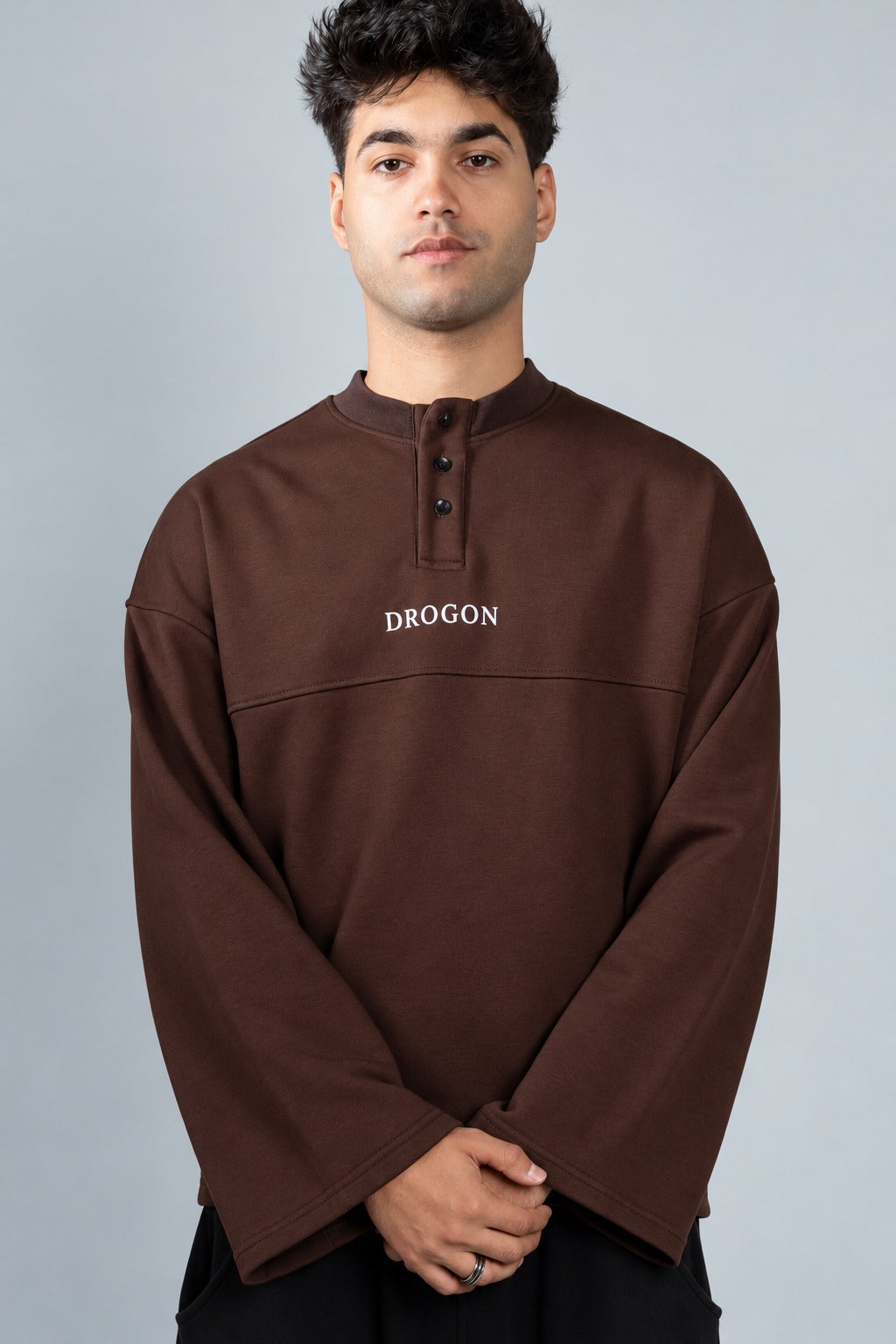 Oversized Henley Tee
