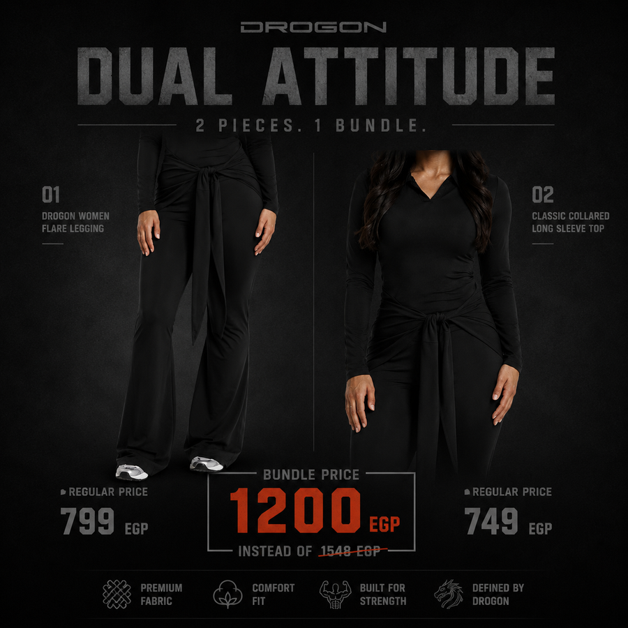 Dual Attitude — Classic Collared + Flared Pants