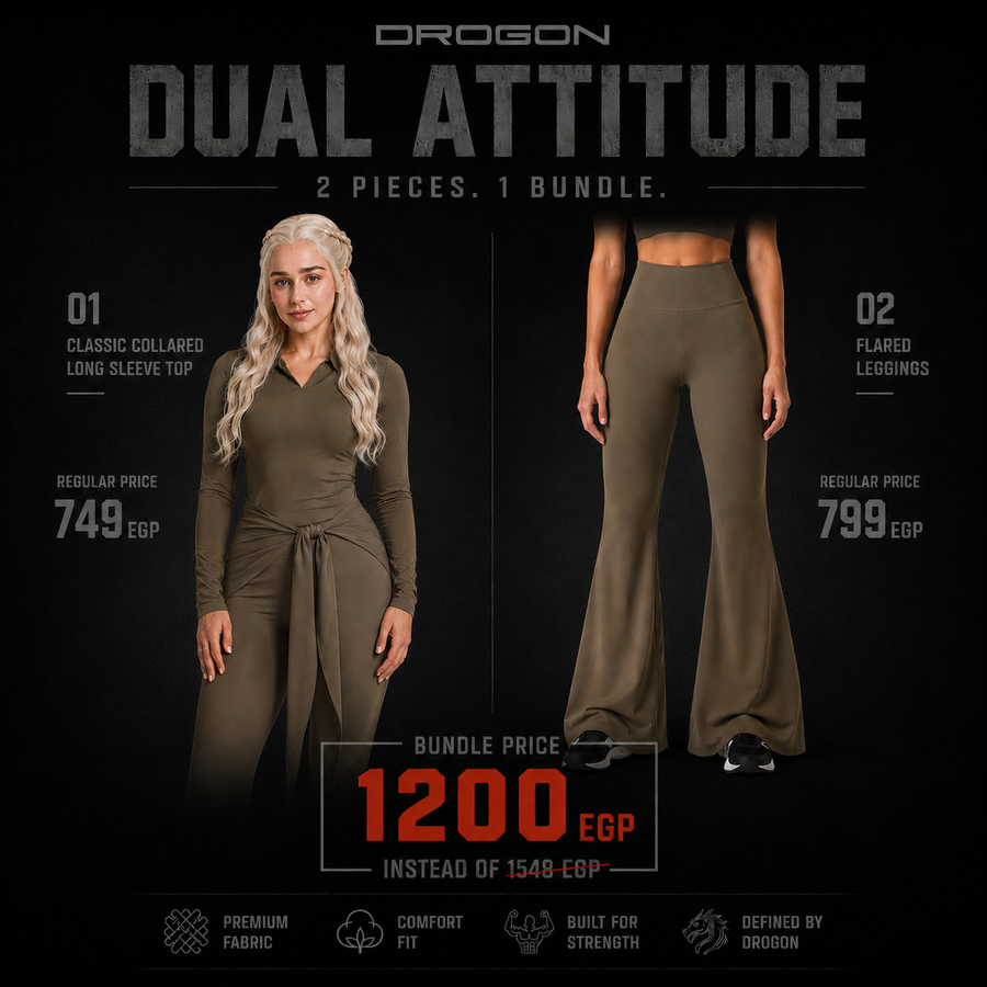 Dual Attitude — Classic Collared + Flared Pants