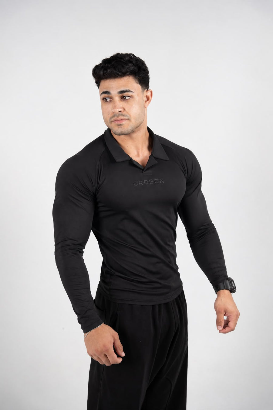 Long sleeve compression polo
