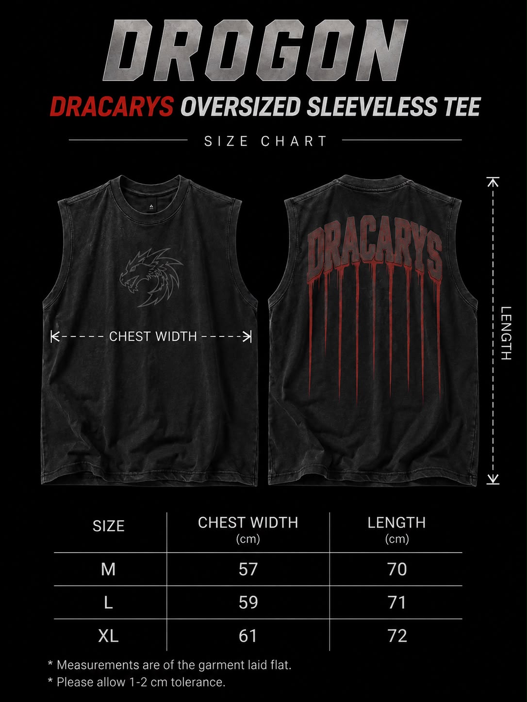Dracarys Oversized Sleeveless Tee