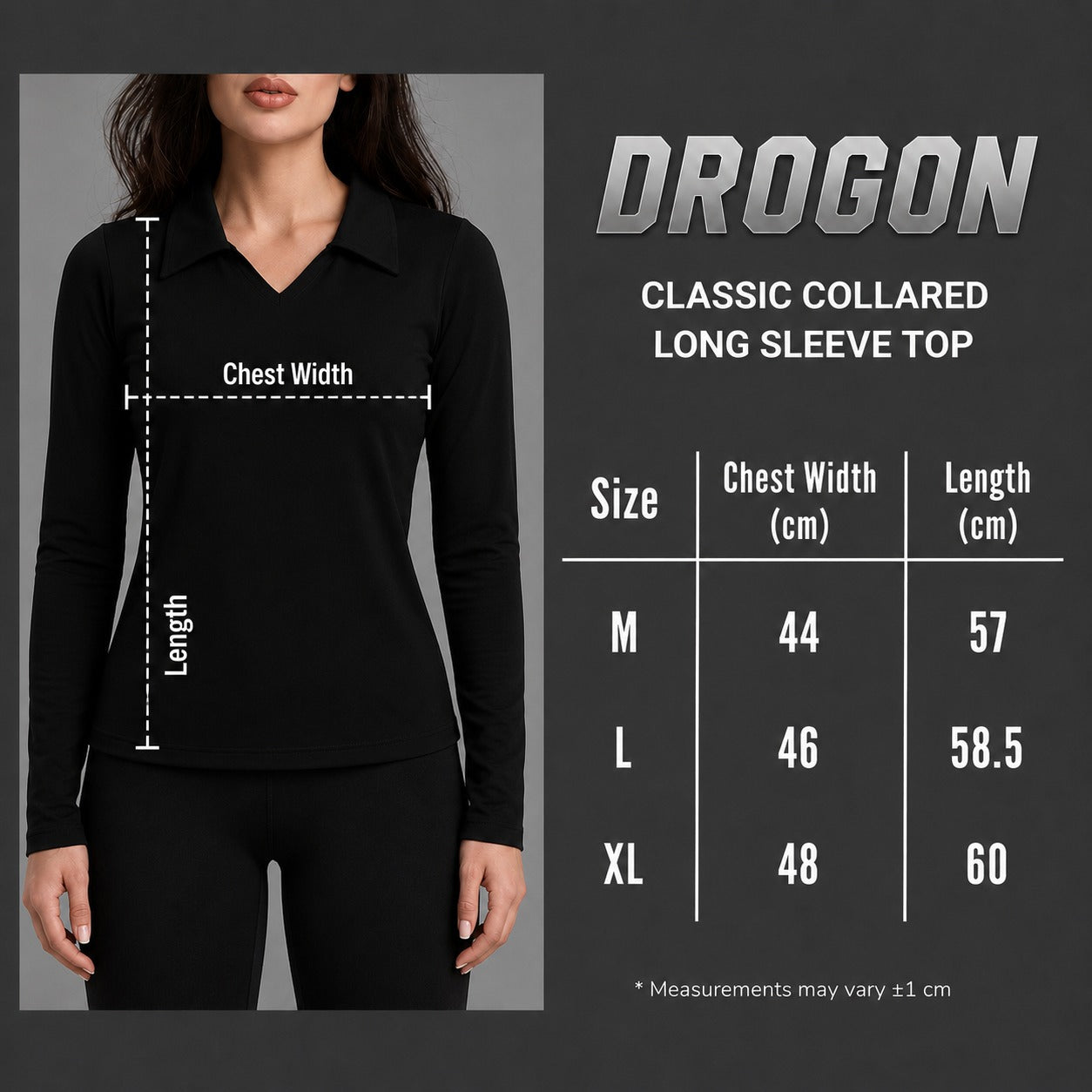 Classic Collared Long Sleeve Top