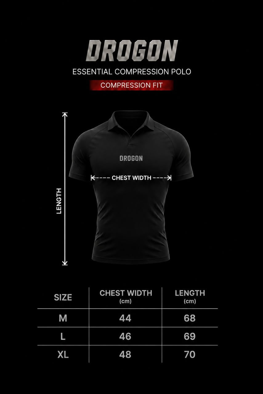 compression polo size chart