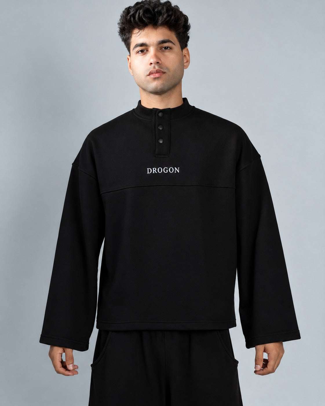 Oversized Henley Tee
