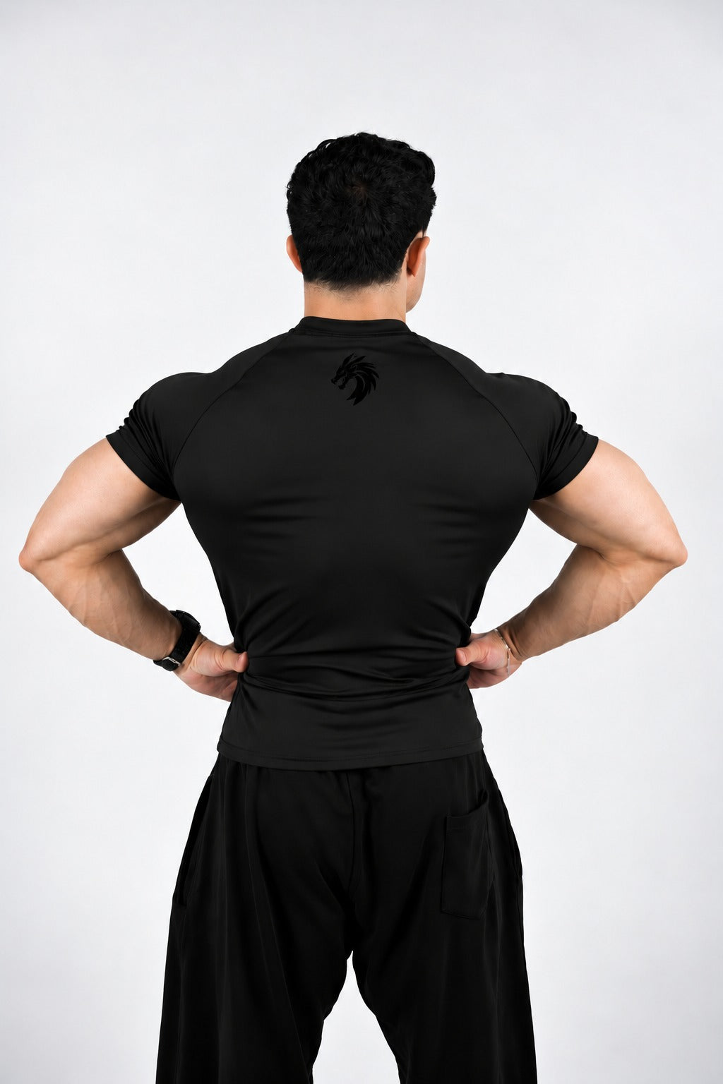 Short sleeve compression polo